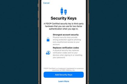 1747681928 Verrouillez votre compte Apple avec une cle physique