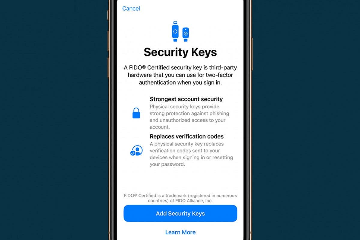 1747681928 Verrouillez votre compte Apple avec une cle physique