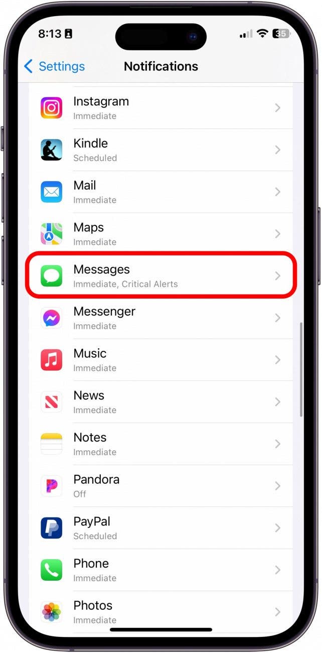 notification de message deux fois iPhone