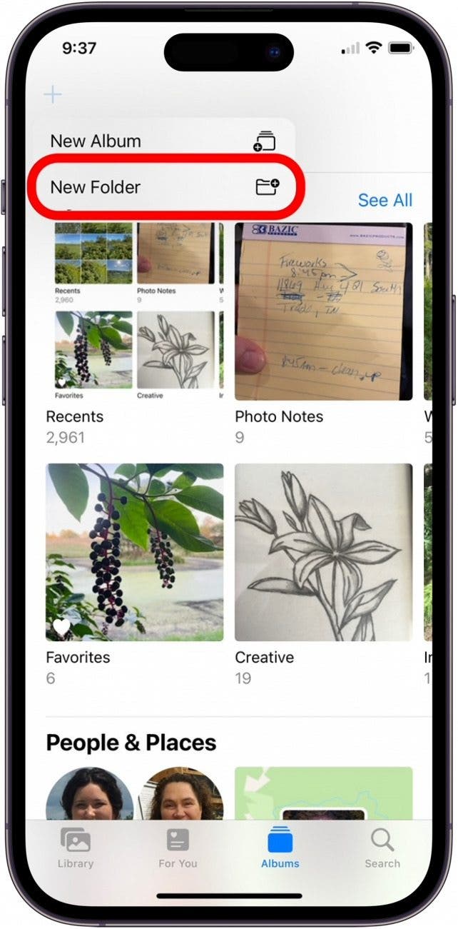 1747868453 503 Comment faire des dossiers pour des albums photo sur iPhone