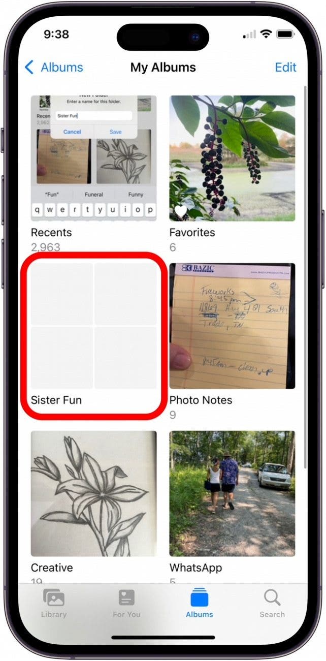 1747868454 765 Comment faire des dossiers pour des albums photo sur iPhone
