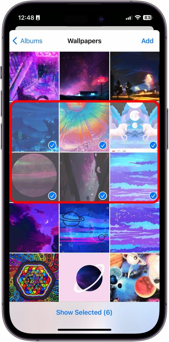 dossier vs album iPhone