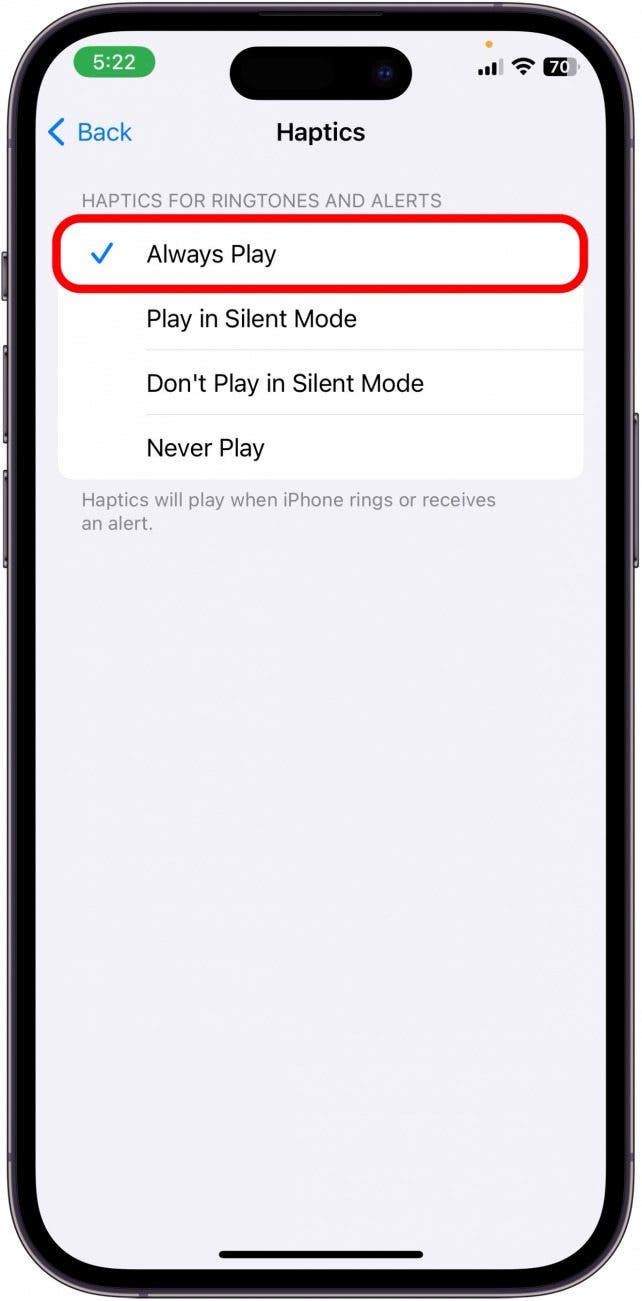 Appuyez toujours sur Play pour que tous les SMS et les appels iPhone vibrent Appuyez toujours sur Play pour que tous les SMS et les appels iPhone vibrent
