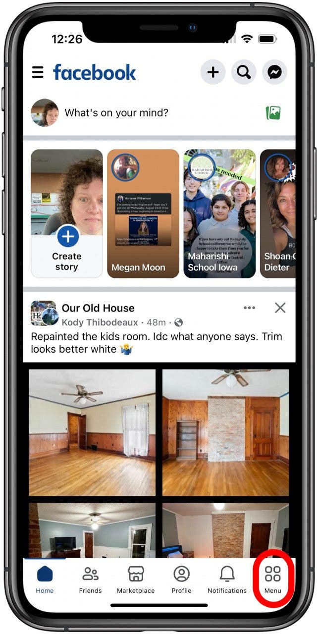 Comment désactiver Facebook sur l'icône du menu de tapotement iPhone Comment modifier les paramètres de confidentialité sur l'icône du menu Facebook Tap