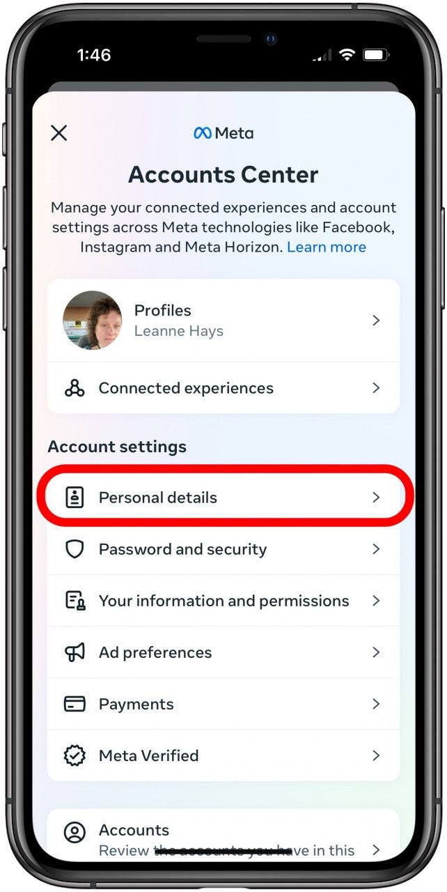 Comment désactiver Facebook sur iPhone Tap Détails personnels Comment désactiver Facebook sur iPhone Tap Détails personnels