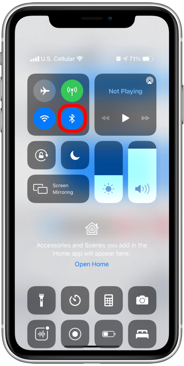 Bluetooth est allumé lorsque l'icône est bleue
