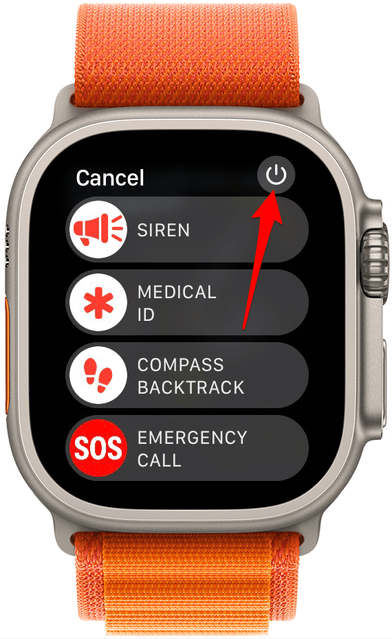 Redémarrez votre Apple Watch en l'éteignant et en arrière