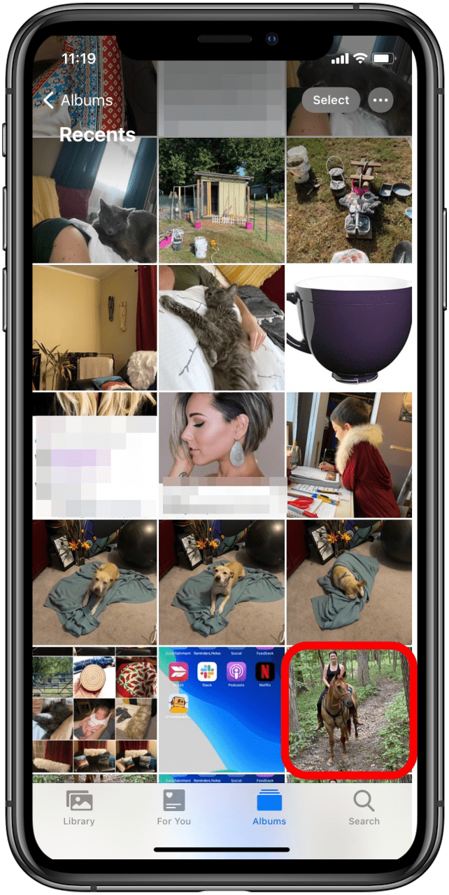 Appuyez sur l'image que vous souhaitez légende