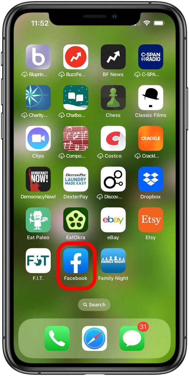 Ouvrez l'application Facebook sur votre iPhone ou iPad Ouvrez l'application Facebook sur votre iPhone ou iPad