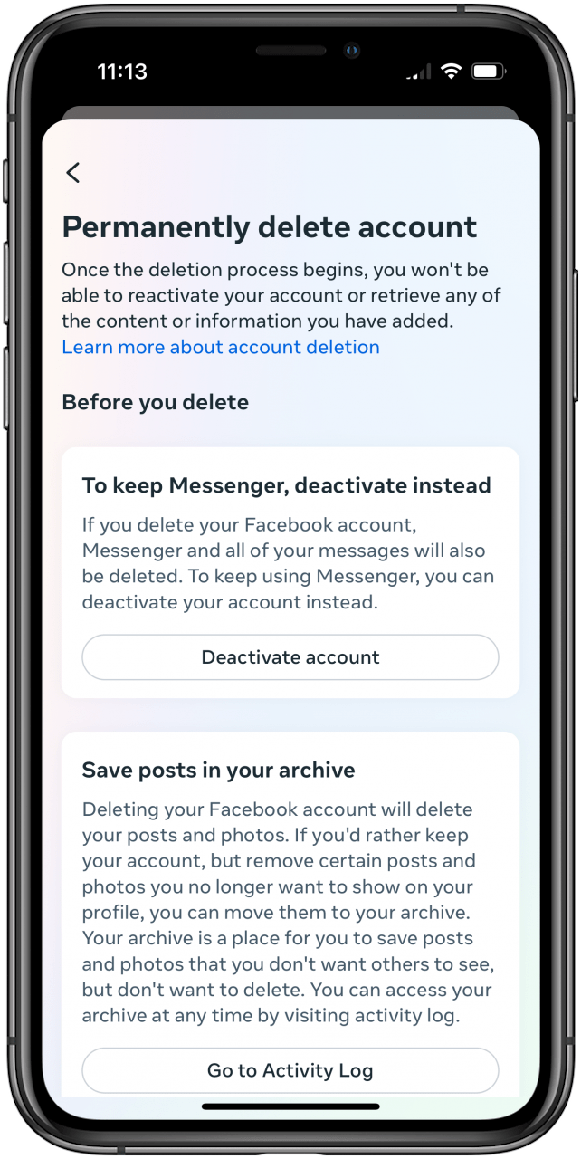 Comment supprimer un compte Facebook sur les options de révision de l'iPhone Comment supprimer un compte Facebook sur les options de révision de l'iPhone