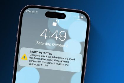 Liquide detecte dans le connecteur Lightning ou le port USB C