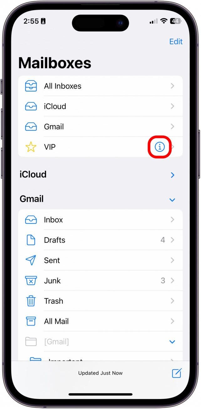 VIP e-mail iPhone