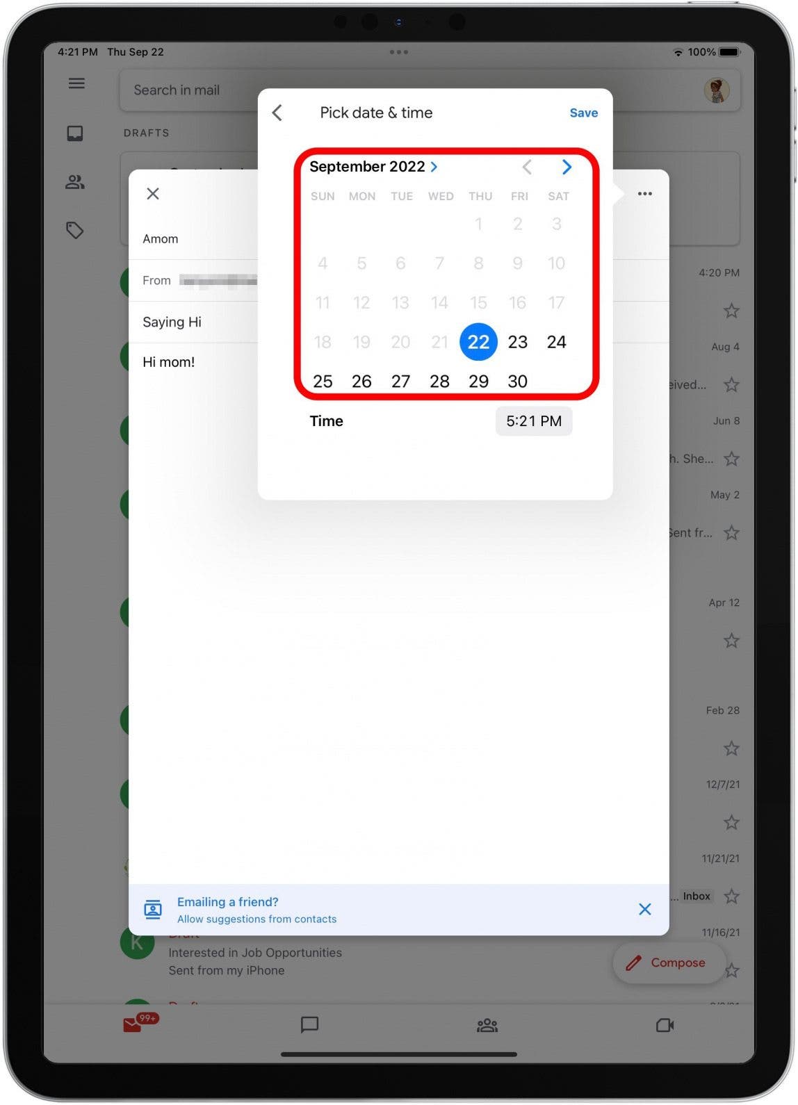 1752645661 56 Comment planifier un e mail dans Gmail sur iPhone et iPad