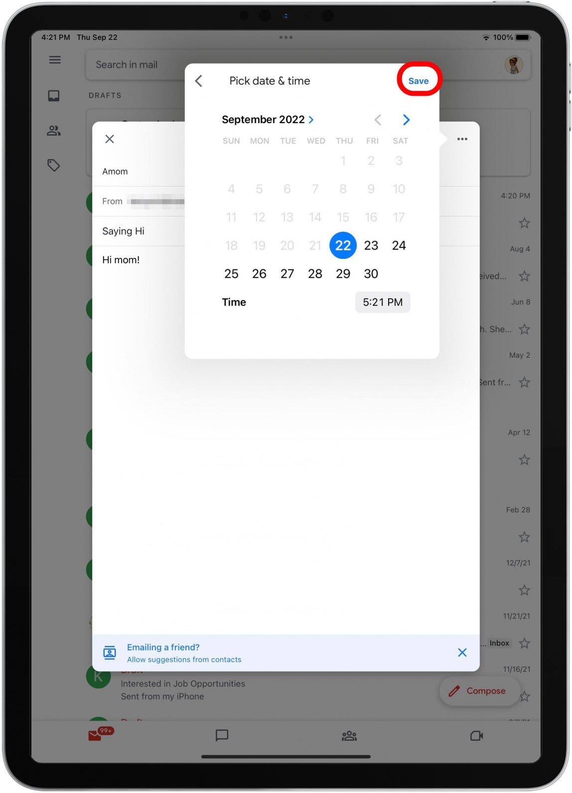 1752645661 71 Comment planifier un e mail dans Gmail sur iPhone et iPad