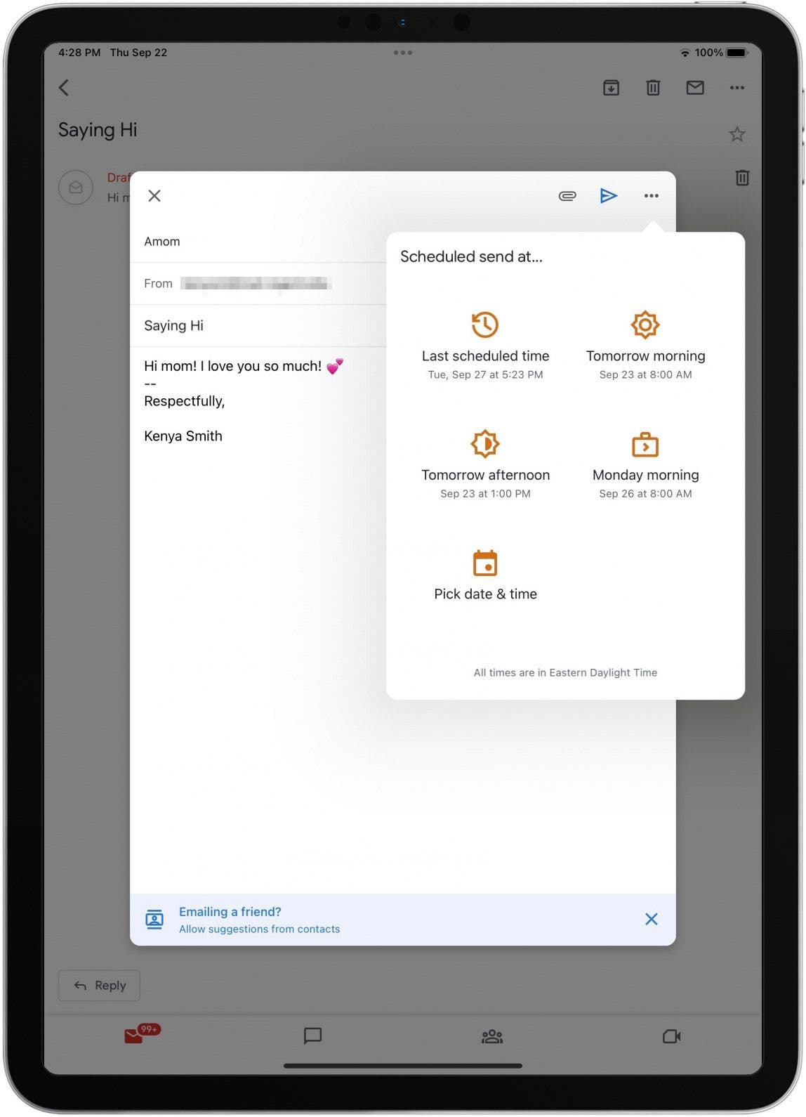 1752645662 585 Comment planifier un e mail dans Gmail sur iPhone et iPad