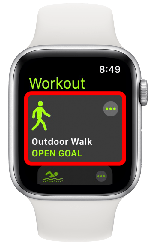 Appuyez sur Walk Outdoor.