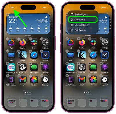 Rendez les icônes d'application de l'écran d'accueil clairement iOS1