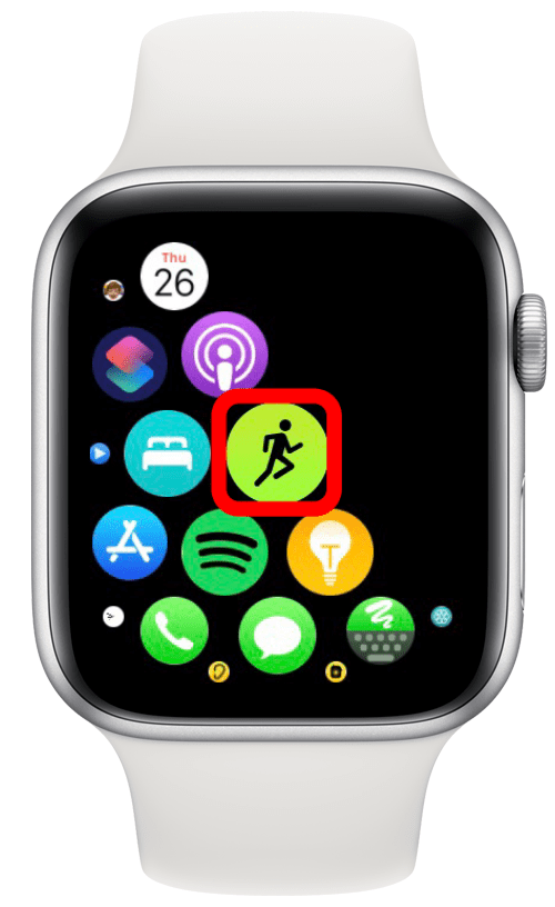 Ouvrez l'application d'entraînement.