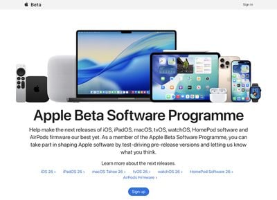 Programme de bêta publique Apple