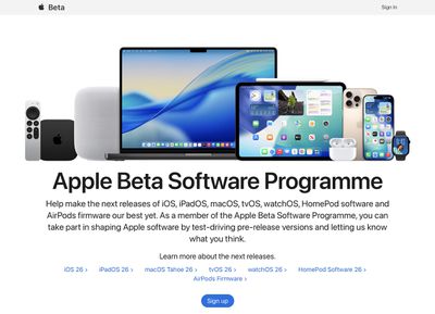 Programme de bêta publique Apple