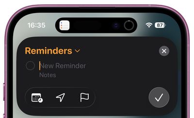 Rappels popup iOS