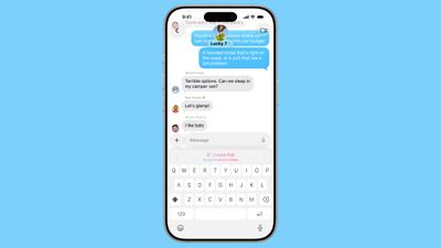 Suggestions de sondage des messages iOS 26
