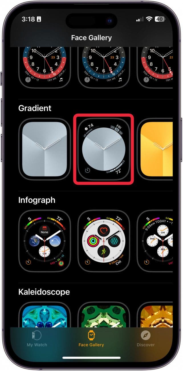 Changer le visage Apple Watch