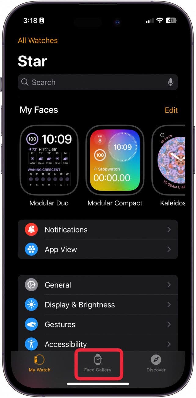 Comment changer le visage Apple Watch