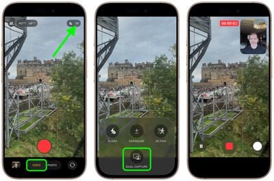 Activer la vidéo à double capture iphone 17
