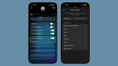 iOS 26 Sélectionnez les messages de langue 1