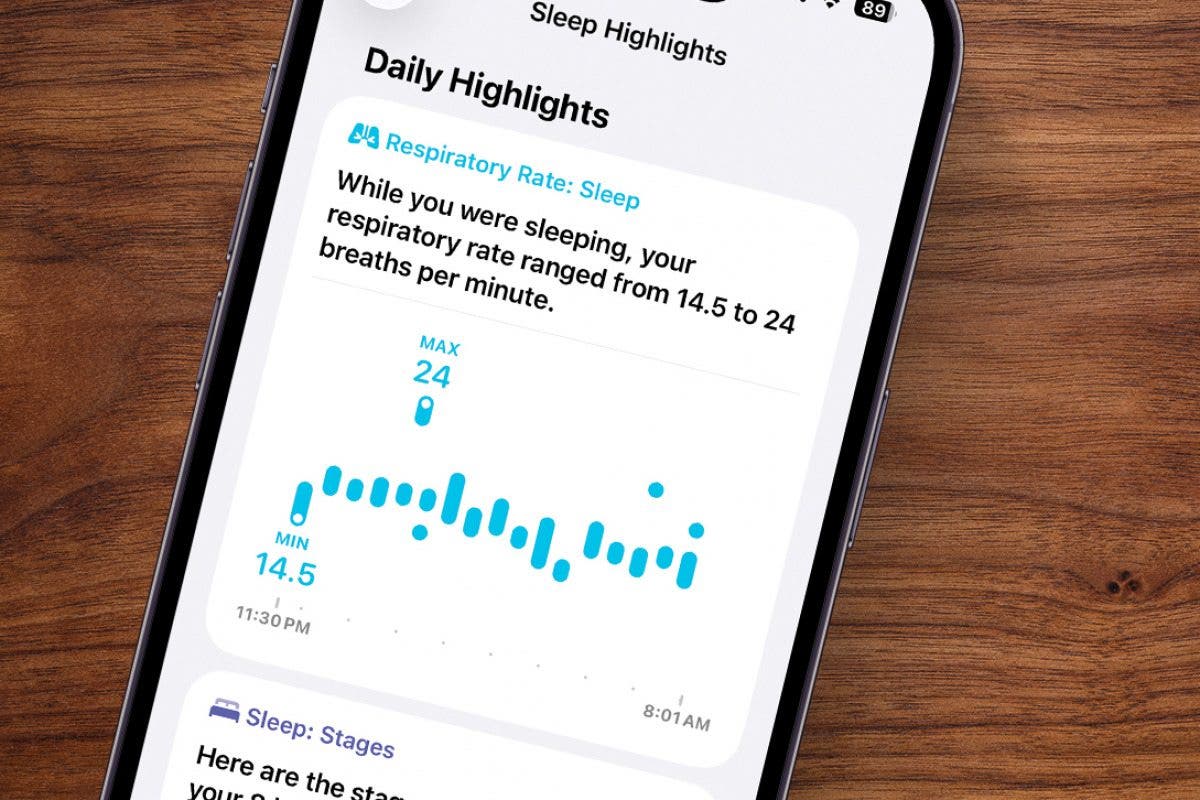Comment Apple Watch suit la frequence respiratoire pendant le sommeil