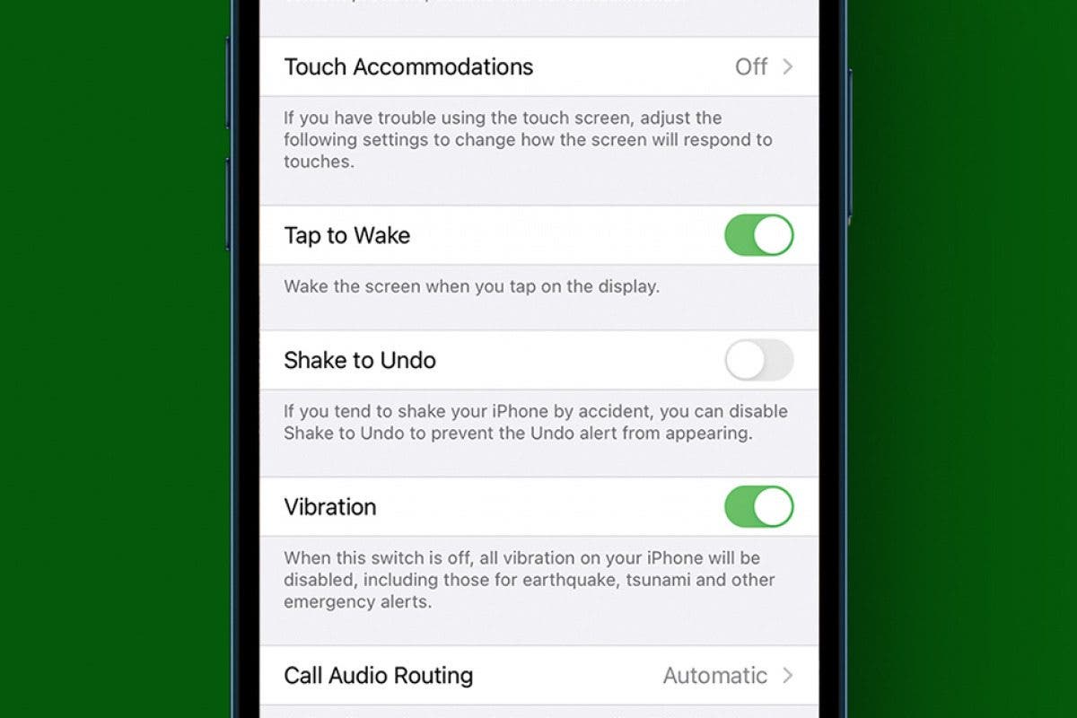 Comment desactiver Shake to Uno sur iPhone