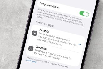 Comment desactiver les transitions de chansons de la musique Apple