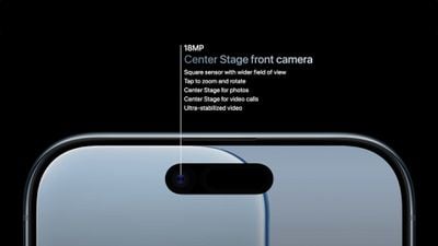 Caméra de la scène centrale de l'iPhone 17
