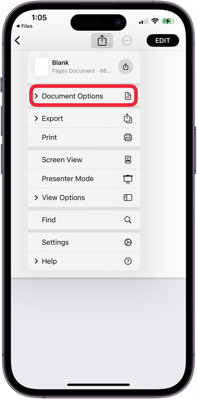 appuyez sur les options du document pour masquer les pages du document dans les fichiers appuyez sur les options du document pour masquer les pages du document dans les fichiers