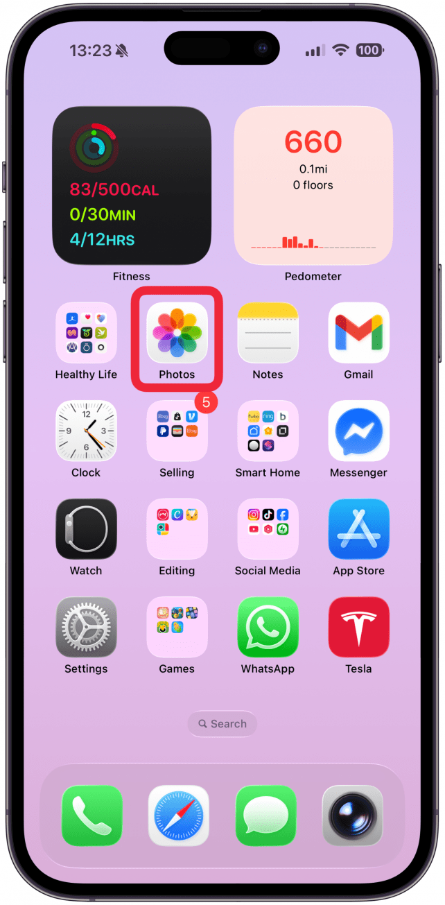 Ouvrez l'application Photos.